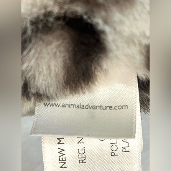 Animal Adventure White Gray & Black Leopard Print Plush 18” Soft Stuffed Animal - Picture 14 of 16